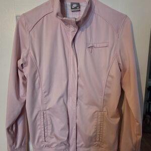 Nike Light Pink Zip-Up Top with Branded Pull